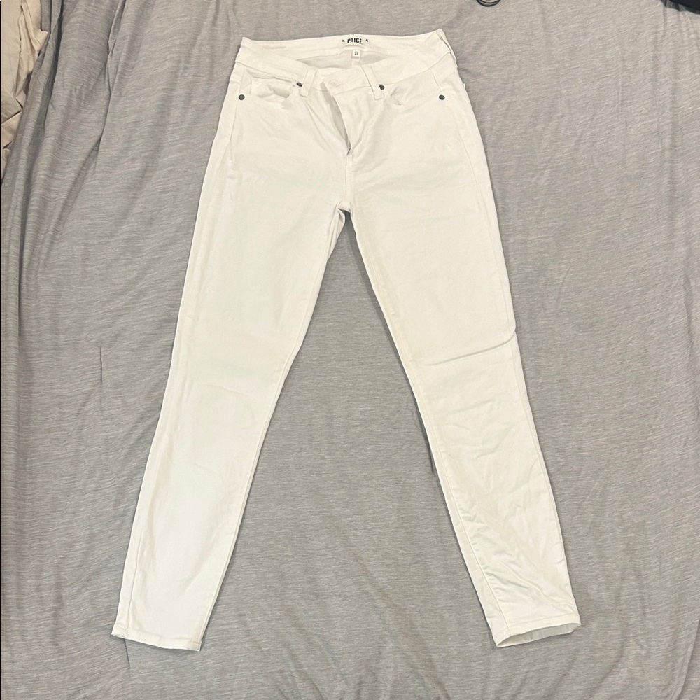 Paige Verdugo Ankle white skinny jeans